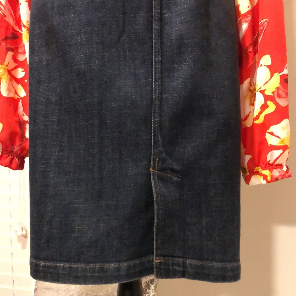 🔵RALPH LAUREN DARK WASH DENIM SKIRT - Picture 5 of 14